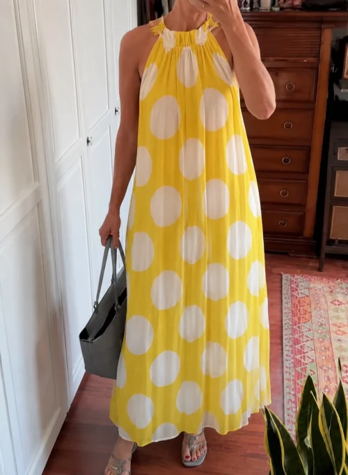 VESTIDO PLISADO LUNARES - Imagen 2