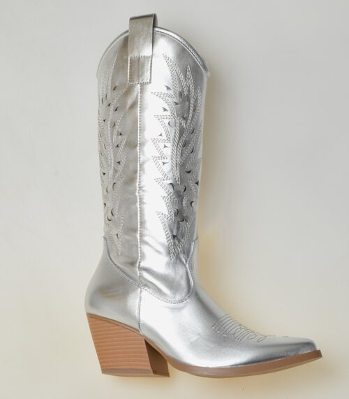 BOTA METALIZADA CALADA