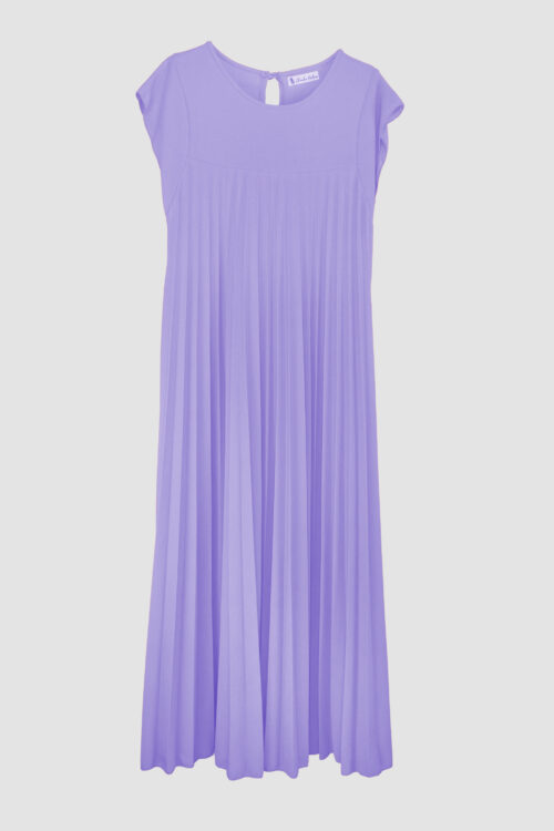 VESTIDO PLISADO MANGA CORTA - Imagen 9