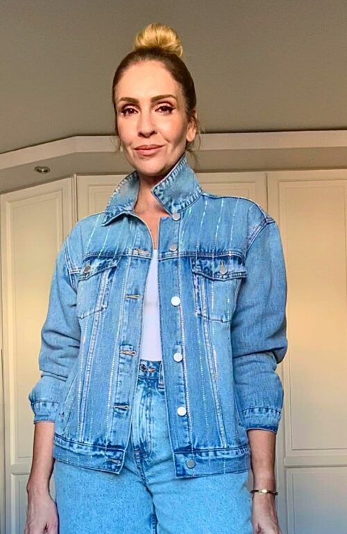 CHAQUETA DENIM STRASS