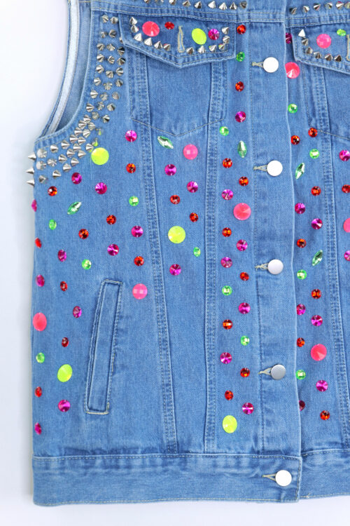 CHALECO DENIM TACHAS - Imagen 4