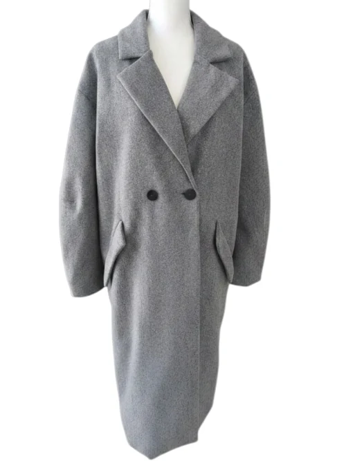 ABRIGO OVERSIZE MANGA FRUNCIDA