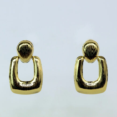 PENDIENTES ACERO RECTÁNGULO