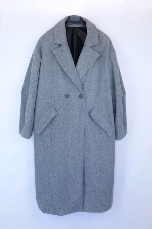 ABRIGO OVERSIZE MANGA FRUNCIDA