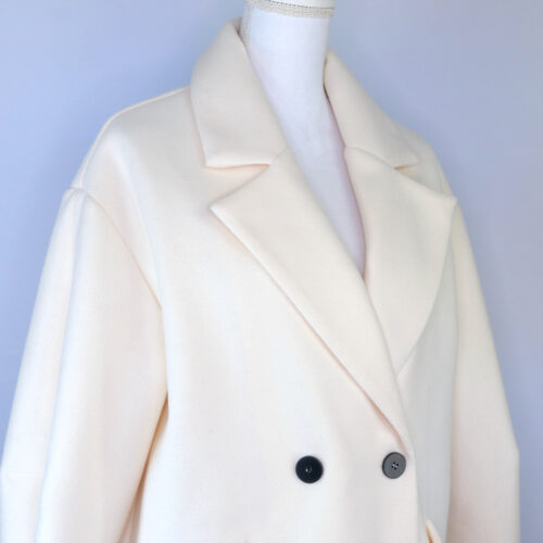 ABRIGO OVERSIZE MANGA FRUNCIDA