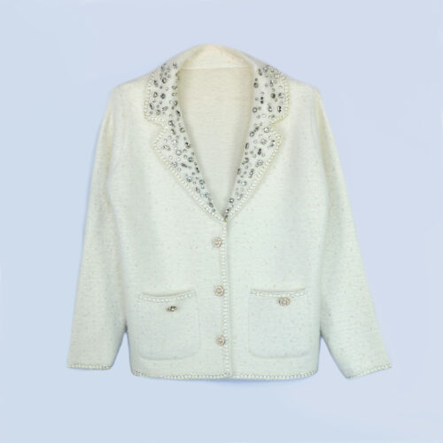 CHAQUETA PUNTO APLIQUES JOYA - Imagen 5