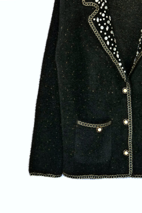 CHAQUETA PUNTO APLIQUES JOYA - Imagen 3