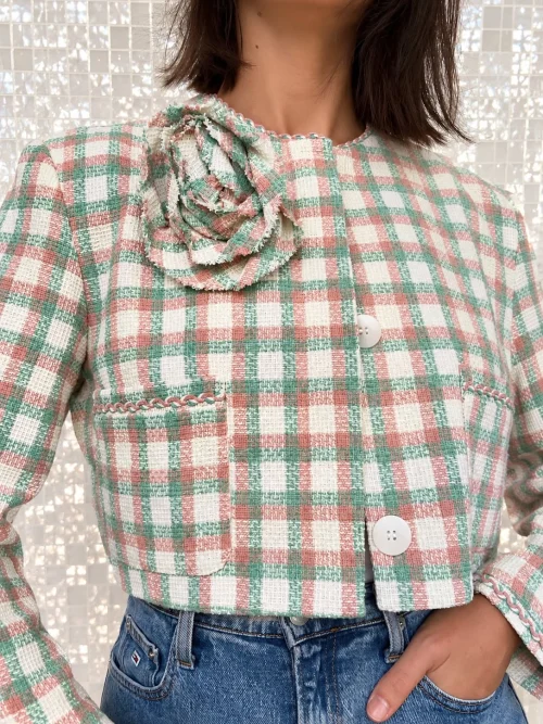 CHAQUETA CUADROS ESTRUCTURA - Imagen 5