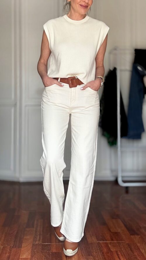 PANTALÓN DENIM BEIGE