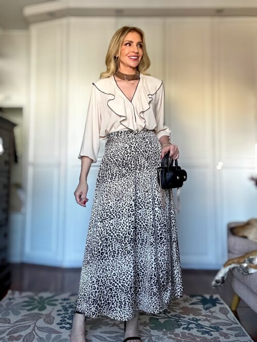 FALDA MIDI ANIMAL PRINT