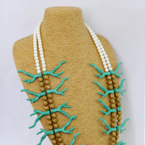 COLLAR CON CUENTAS Y CORAL - Imagen 5