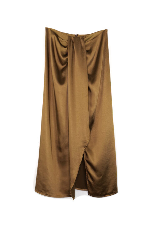 FALDA SATINADA FRUNCIDO