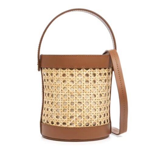 BOLSO BARRIL PIEL RATÁN - Imagen 5