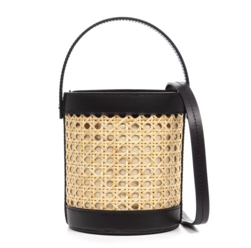 BOLSO BARRIL PIEL RATÁN