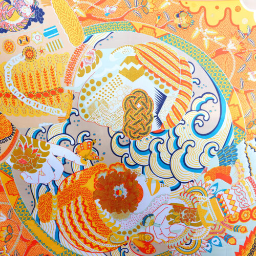 PAÑOLETA CUADRADA MANOS - Imagen 3