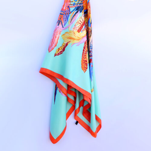 PAÑOLETA CON SEDA PLUMAS - Imagen 5