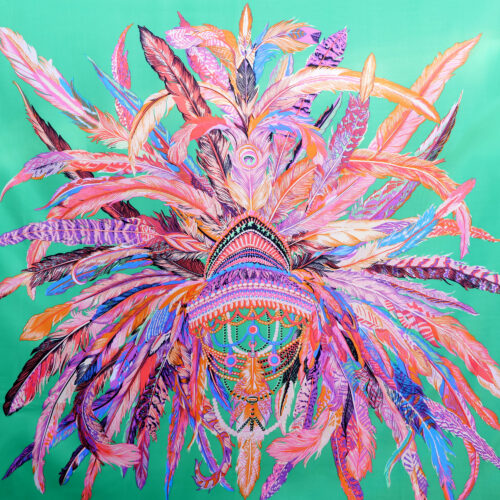 PAÑOLETA CON SEDA PLUMAS - Imagen 9