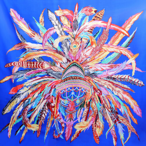 PAÑOLETA CON SEDA PLUMAS - Imagen 6