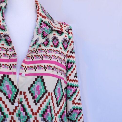 VESTIDO CAMISERO ROMBOS - Imagen 4