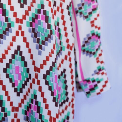 VESTIDO CAMISERO ROMBOS - Imagen 5