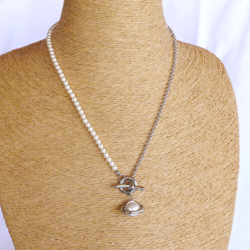 COLLAR MIXTO PERLAS COLGANTE - Imagen 3