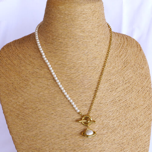 COLLAR MIXTO PERLAS COLGANTE
