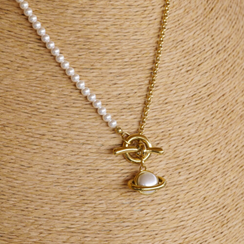 COLLAR MIXTO PERLAS COLGANTE - Imagen 2