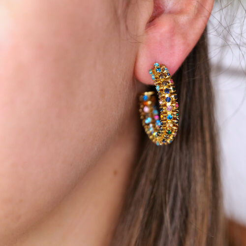 PENDIENTES ARO STRASS - Imagen 4