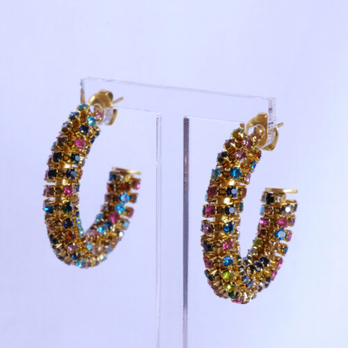 PENDIENTES ARO STRASS - Imagen 3