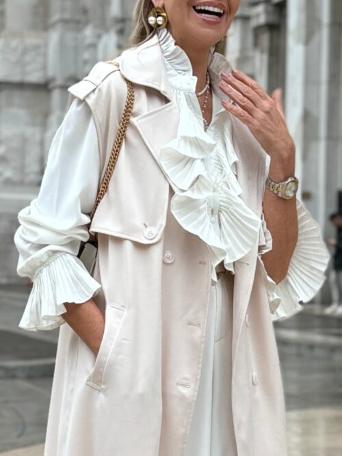 CHALECO LARGO CRUZADO - Imagen 4