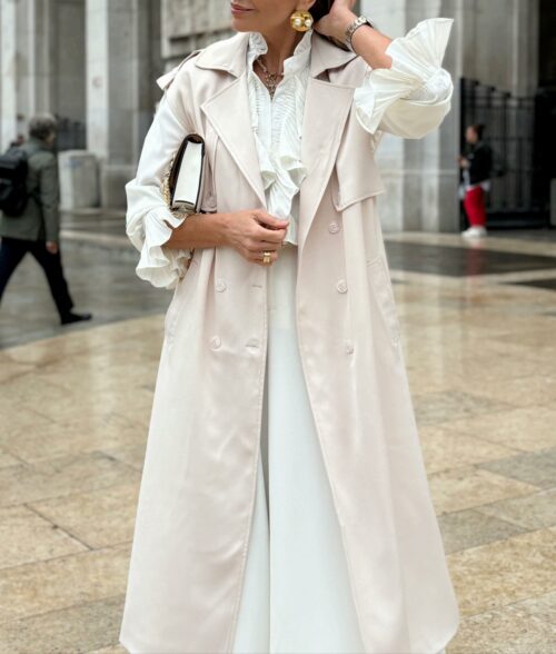 CHALECO LARGO CRUZADO