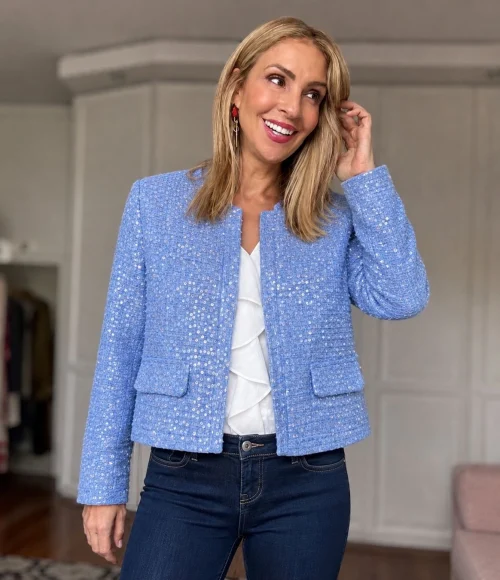 CHAQUETA ESTRUCTURA LENTEJUELAS