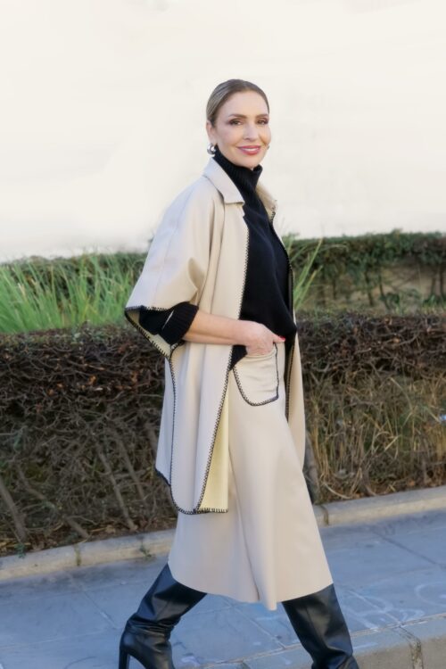 FALDA PESPUNTES EFECTO PIEL