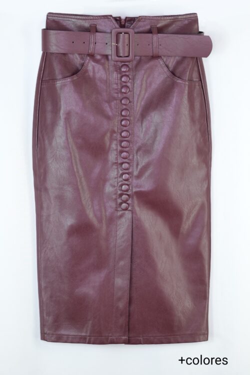 FALDA BOTONES EFECTO PIEL - Imagen 4