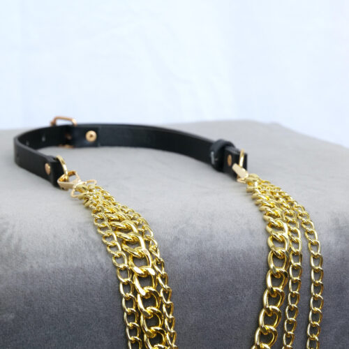 CINTURÓN EFECTO PIEL CADENAS