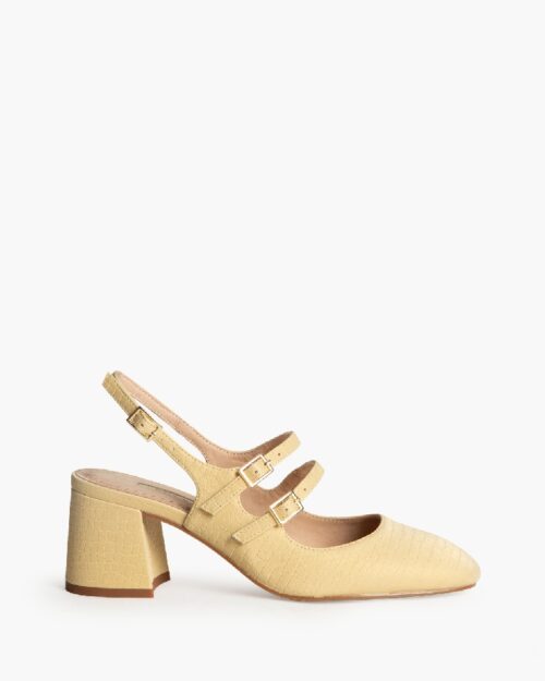 ZAPATO TACÓN ANCHO HEBILLAS DESTALONADO - Imagen 2