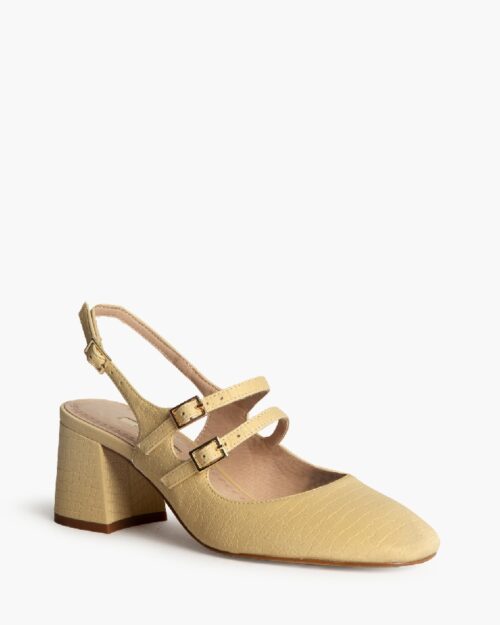 ZAPATO TACÓN ANCHO HEBILLAS DESTALONADO