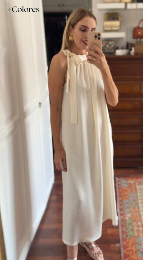 VESTIDO HALTER SATINADO