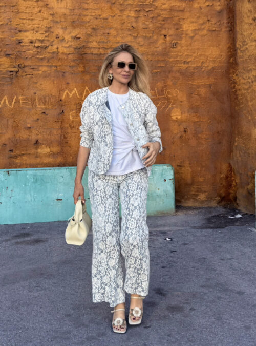 PANTALÓN WIDE LEG ENCAJE - Imagen 3