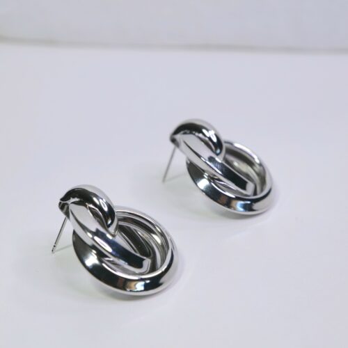 PENDIENTES ACERO DOBLE ARO - Imagen 5