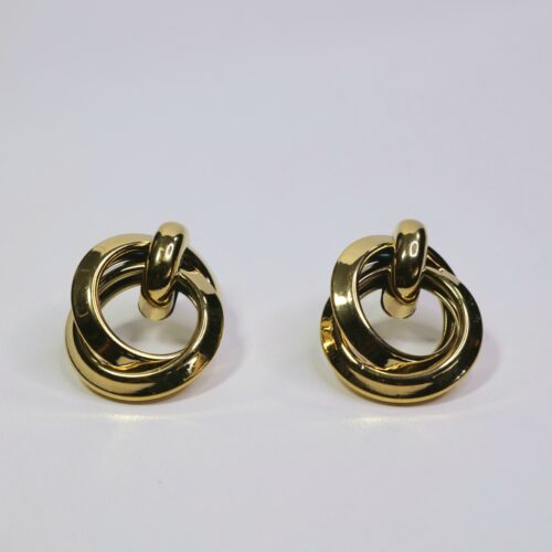 PENDIENTES ACERO DOBLE ARO - Imagen 2