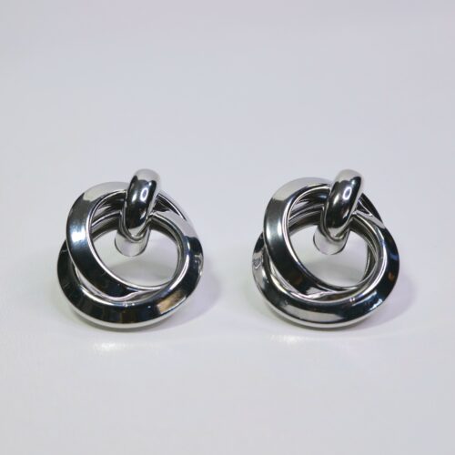 PENDIENTES ACERO DOBLE ARO - Imagen 4