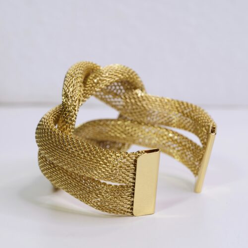BRAZALETE MALLA NUDO ACERO - Imagen 2