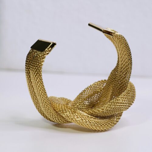 BRAZALETE MALLA NUDO ACERO - Imagen 4