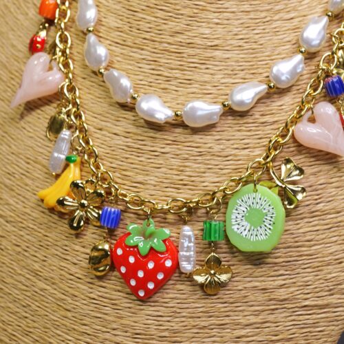 COLLAR PERLAS Y FRUTAS - Imagen 2