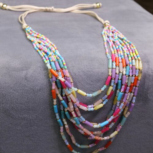 COLLAR MULTIVUELTAS CRISTALES - Imagen 3