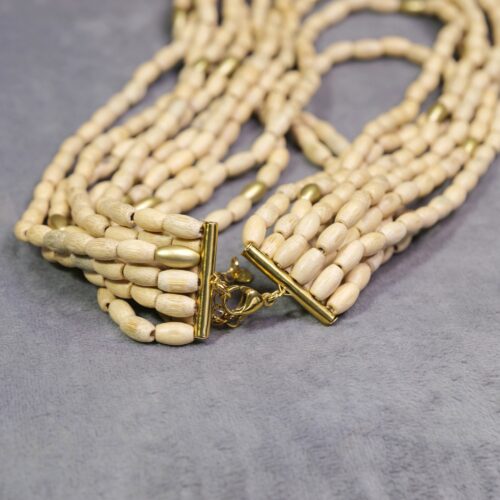 COLLAR LARGO CUENTAS MADERA - Imagen 2