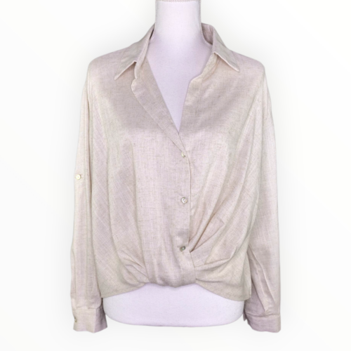 CAMISA NUDO CON LINO