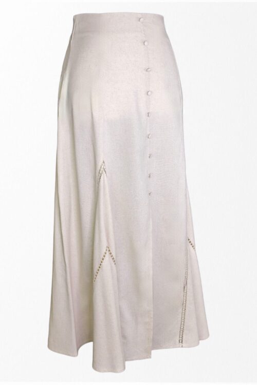 FALDA BOTONES BEIGE