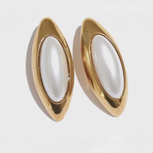 PENDIENTES ACERO PERLA